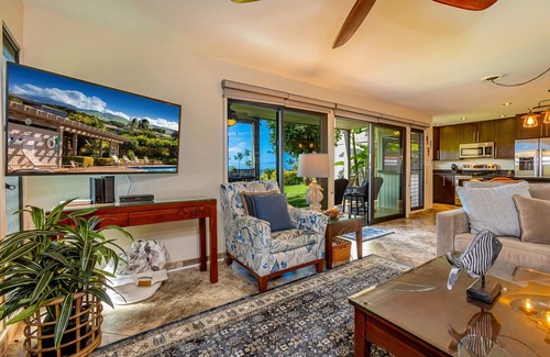 Wailea Condo | Ocean Views 2BR, Ground Floor and A/C! Ekolu 1405!
