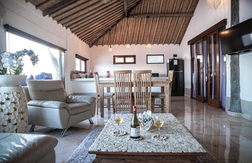Candi Dasa Villa | Oceanfront 2BR Luxe Infinity Pool Marble Bath Villa Nautilus