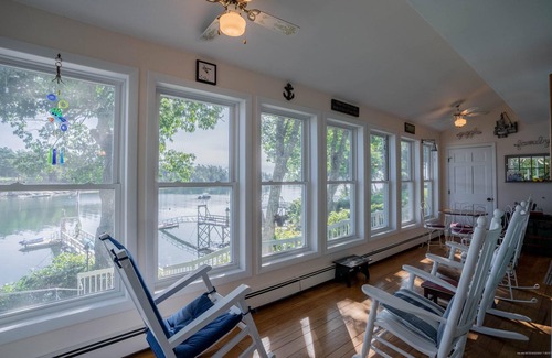 Georgetown Cottage | Oceanfront home with private deep water dock on Harmon Harbor, Georgetown, ME