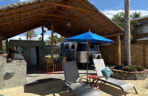 Todos Santos House | On the Beach in Todos New Airstream & Beautiful Palapa