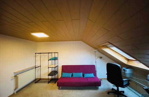 Emmertsgrund Apartment | One attic room with shared room (living, dining, bathroom and kitchen)