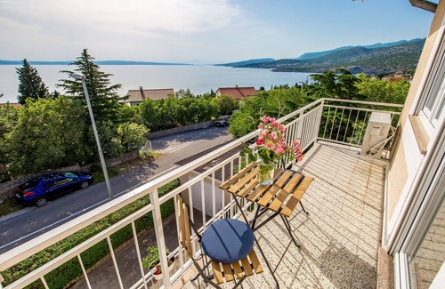 Klenovica Apartment | One bedroom apartment with balcony and sea view Klenovica, Novi Vinodolski (A-5575-a)