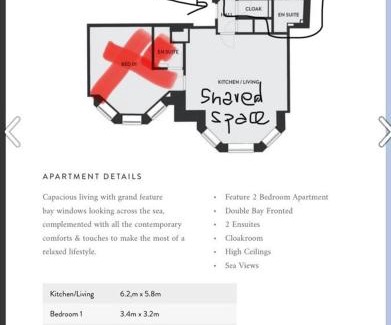 Bognor Regis House | One Double bedroom with en-suite at the Royal - Homestay - not Hotel