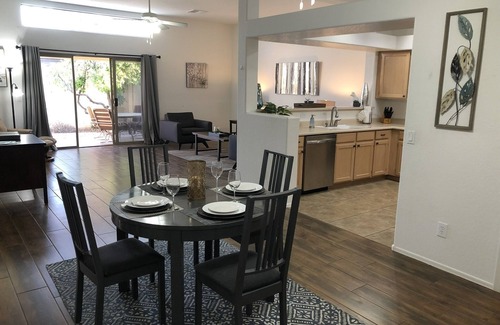 East Mesa House | One Story w/Htd Comm Pool & Spa: GOLF & Trails Nearby, Walk to Dine & Shop, Indoor Shuffleboard