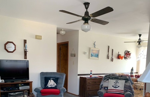 Ortley Beach Condo | Ortley Lavallette Seaside Heights Beach Block Cottage Condo Deck View 6/8 Dog
