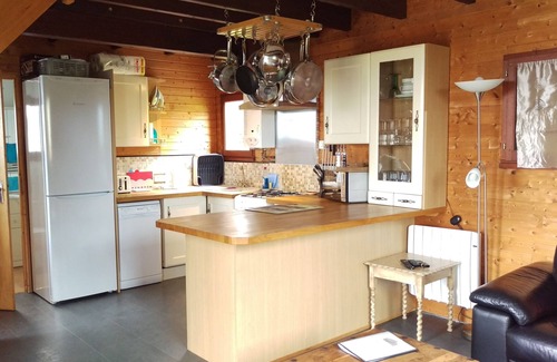 Saint-Germain-de-Tallevende-la-Lande-Vaumont Ski Chalet | Overlooking the Lake & Golf Course, heated Swimming Pool (May to Sept),Play area