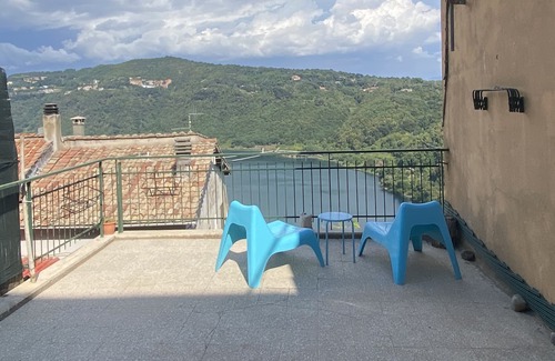 Genzano di Roma Apartment | Overlooking the volcanic lake Nemi, breathtaking view!