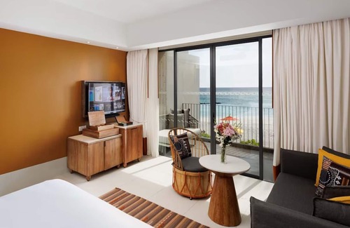Farukolhufushi Island Hotel | Overwater Studio with Balcony & Rock-Inspired Style