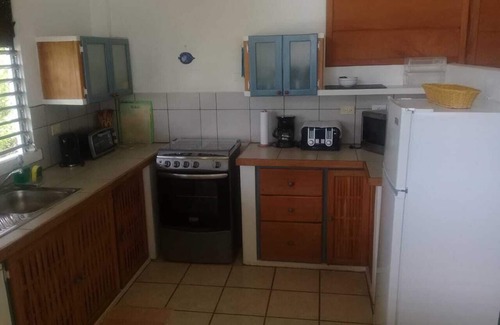 Buccoo Apartment | Palm Tree Apartment, Sea view, Close to beaches, Ideal for families Full kitchen