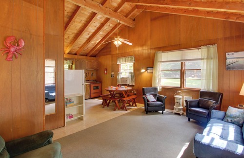Raymond Cabin | Panther Pond Cabin w/200 Ft Sand Beach & Dock!