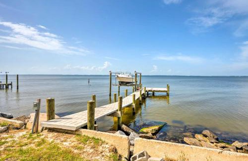 Hobucken House | Paradise Point Pamlico River Home with Dock and View