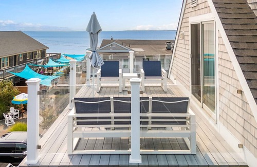 Falmouth Heights Condo | Partial Ocean View! 2 Queen Studio w/Private Deck (312)