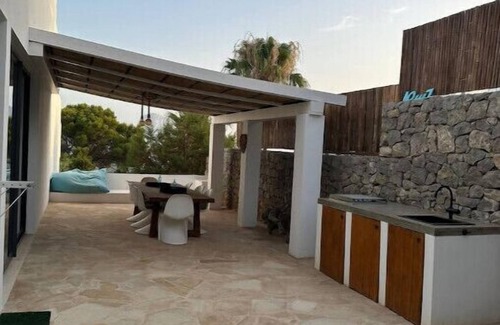 Cala Vadella Apartment | Patio Apartment w/Es Vedra Viewn