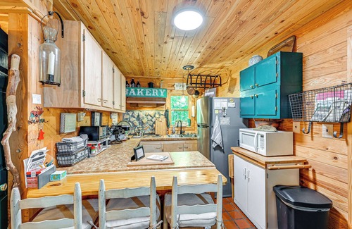 Roaring Gap Cabin | Patio & Fire Pit: Charming Cabin in Roaring Gap!