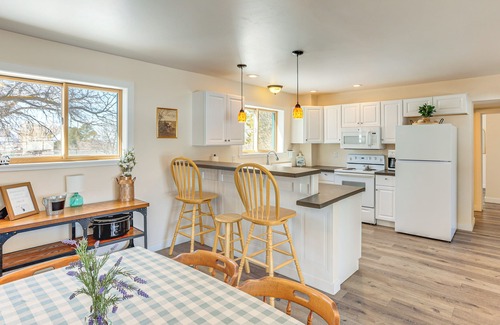 Mancos House | Patio & Mountain Views: Farmhouse in Mancos!