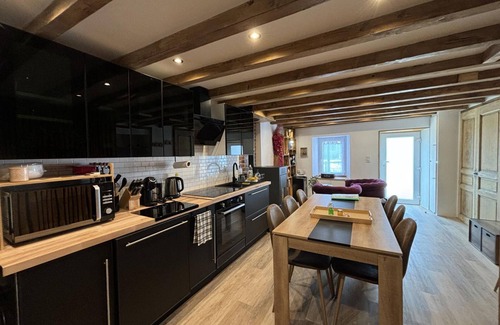 Saint-Nicolas-des-Biefs Cottage | Peaceful mountain getaway with fireplace and pets allowed