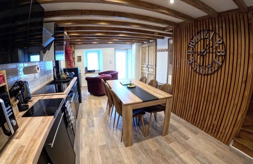Saint-Nicolas-des-Biefs Cottage | Peaceful mountain getaway with fireplace and pets allowed