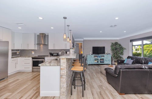 Garden Isles House | Perfect Beach House! Large 3/2w/Heated Pool Included, Tiki, Bikes, 2M to Beach
