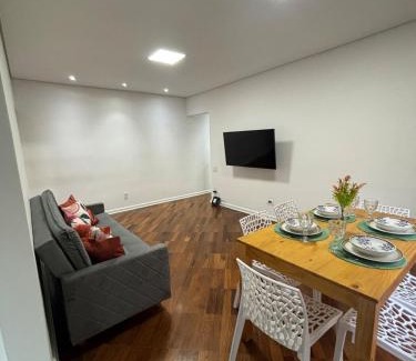 Aparecida Apartment | Perto da Praia com ar e estacionamento