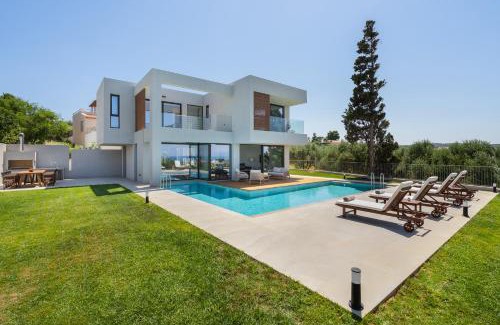 Pyrgos Psilonerou Villa | pirgos-villas, Avra & Ostria villa, Heated pool , amazing sea view