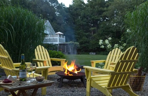 Ledyard Cottage | Plan Your Escape to the Cottage! Minutes to Mystic, Connecticut. This pet-friendly retreat has a private fenced-in rear garden patio. Your stay includes organic breakfast, firepit, hammock, and onsite hiking trails. Up to 2 well-behaved pets welcome!