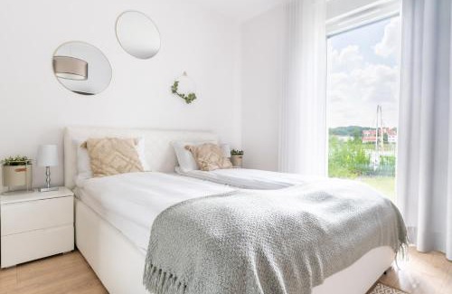 Ilawa Apartment | Port View - widok, 15m do jeziora, ogródek, parking podziemny, winda, Netflix i Prime