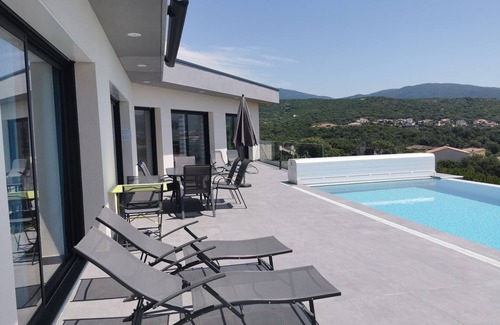 Porticcio Villa | Porticcio Beautiful Villa Sea View, Private Heated Pool, 800m Agosta Beach