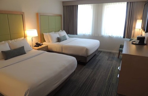 Medical Center Area Hotel | Premium Two Queen Room, Longwood Inn, Dining, Near Medical Schools