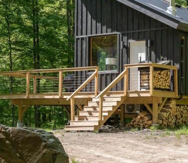 Roscoe House | Private Cabin with Guesthouse Hot Tub Fire Pits