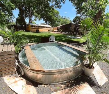 North Austin Civic Association House | Private Cowboy Pool Sauna Fully Fenced Backyard