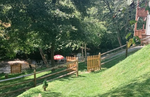 Haywood County Apartment | Private creekside suite with mountain views