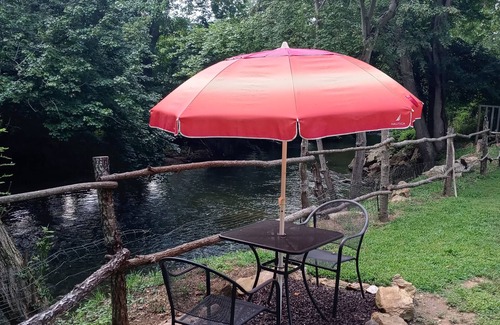 Haywood County Apartment | Private creekside suite with mountain views