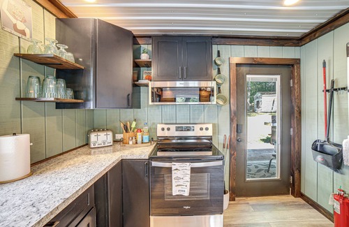 Smyrna Cabin | Private Island: Home in Belding w/Dock & Grill!
