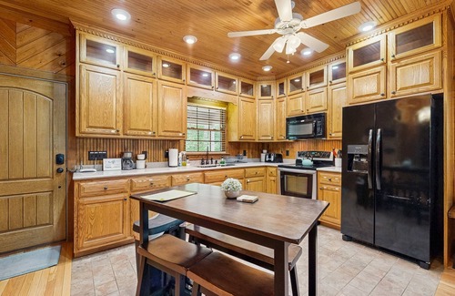 Wise Cabin | Private lakefront hideaway with dock, swing bench, remote work desk, & AC