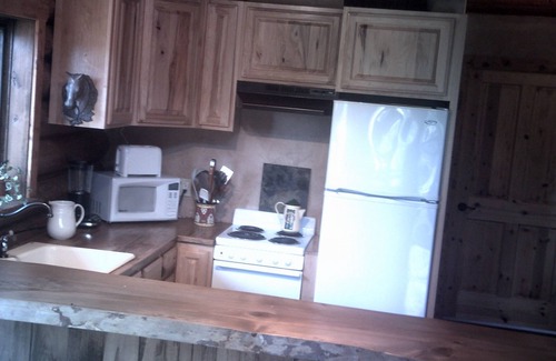 Fortine Cabin | Private Mountain Log Cabin perfect for: a Small Family,or Romantic Retreat.