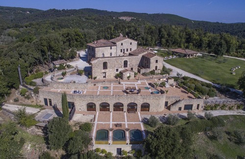 Monticiano Villa | Private Villa with A/C, private pool, sauna, WIFI, hot tub, TV, patio, panoramic view, parking