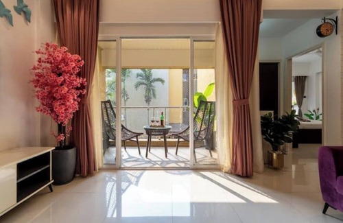 Anjuna Apartment | PurpleBloom by Alpha Stays Goa.Anjuna/Vagator