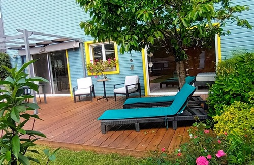 Plomeur House | Quiet new wood house Near beaches, Surf Spa Pool Terrace
