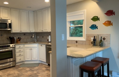 Sister Lakes House | Relax Lakefront-Stunning Lake Views in Popular Sister Lakes! Private Sand Beach!