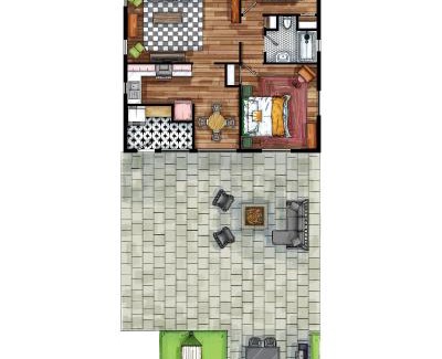 West Second Street Historic District House | Remodeled 1920s Bungalow and Retro Casita, Hammock