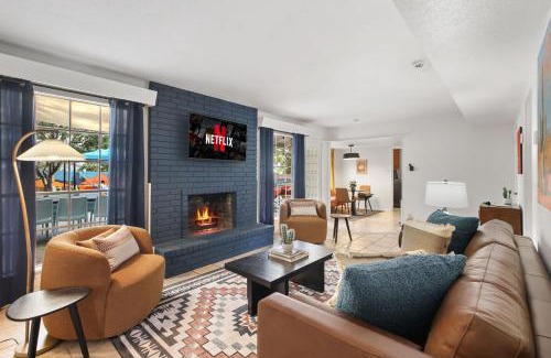 Medical Center District House | Resort Style Backyard Pool Putt Putt Hot Tub