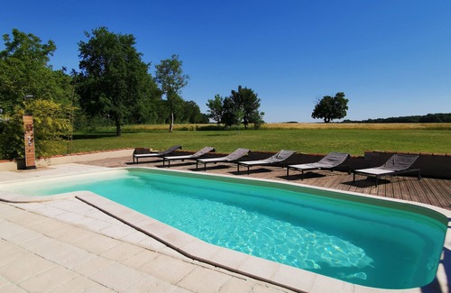 Champniers House | Restored barn from late 18th century with pool