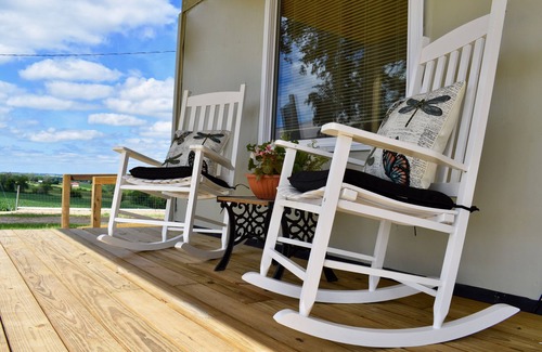 Dickeyville House | Restored farmhouse sits atop 54 acres with 360 degree views of picturesque WI.