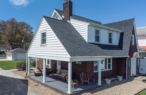 Wormleysburg House | River House - Harrisburg City Skyline Views with Game Room and Covered Porch