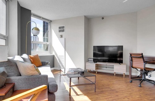 Rush and Division Apartment | River N 1BR w Gym WD nr Mag Mile CHI-85