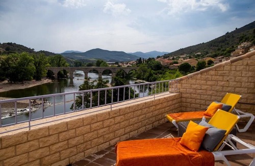 Roquebrun House | River View property sleeping up to 14 people with indoor spa pool and sauna