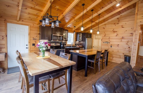 Sears Cabin | Riverfront | Hot Tub, Fireplace, Kayaks & Tubes