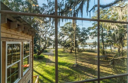 St. Simons Island House | Riverfront House With Dock Sleeps 8