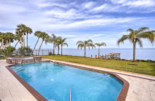 Indian River Residence House | Riverfront Titusville Home with Pool and Pickleball!