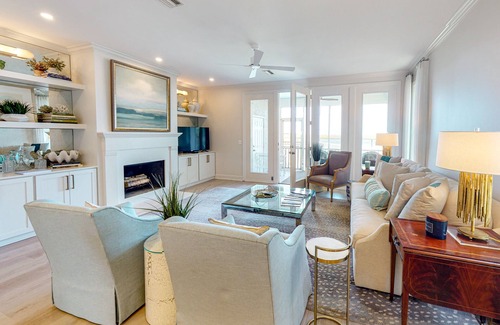St. Simons Island House | Riverfront townhome with AC, porch, balcony, WiFi, & on-site pool & tennis